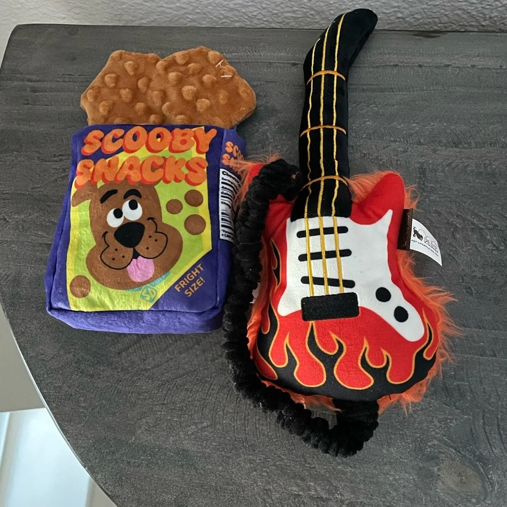 Scooby Snacks and Guitar Dog Toys barkbox petplay